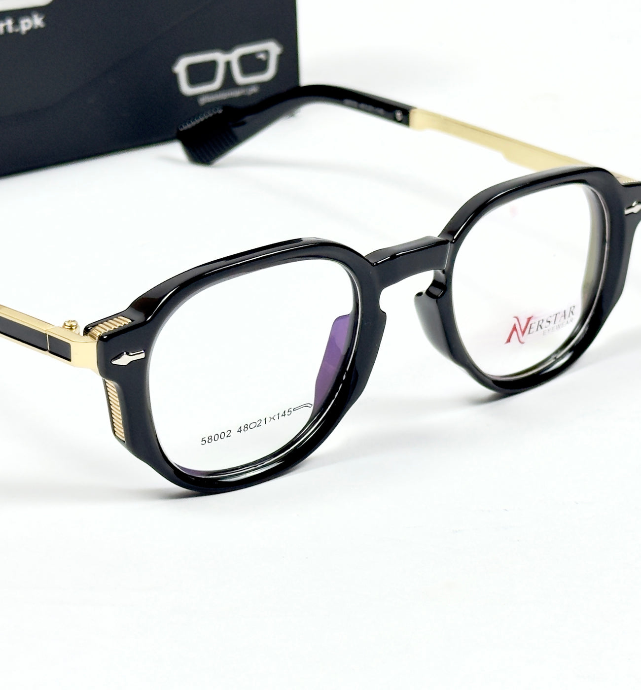 Moscot – 58002 – 48 – Golden Black - Acetate - Metal - Optics – Unisex -