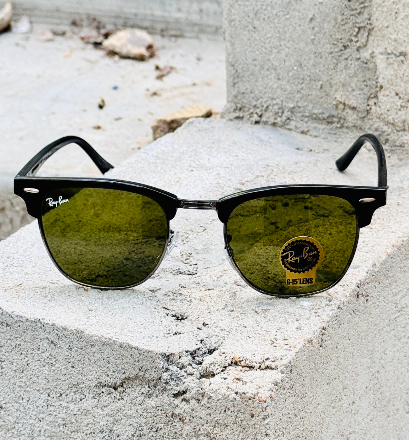 RayBan – 3016 – 51 – Black Green –  Metal - Sunglasses – Unisex