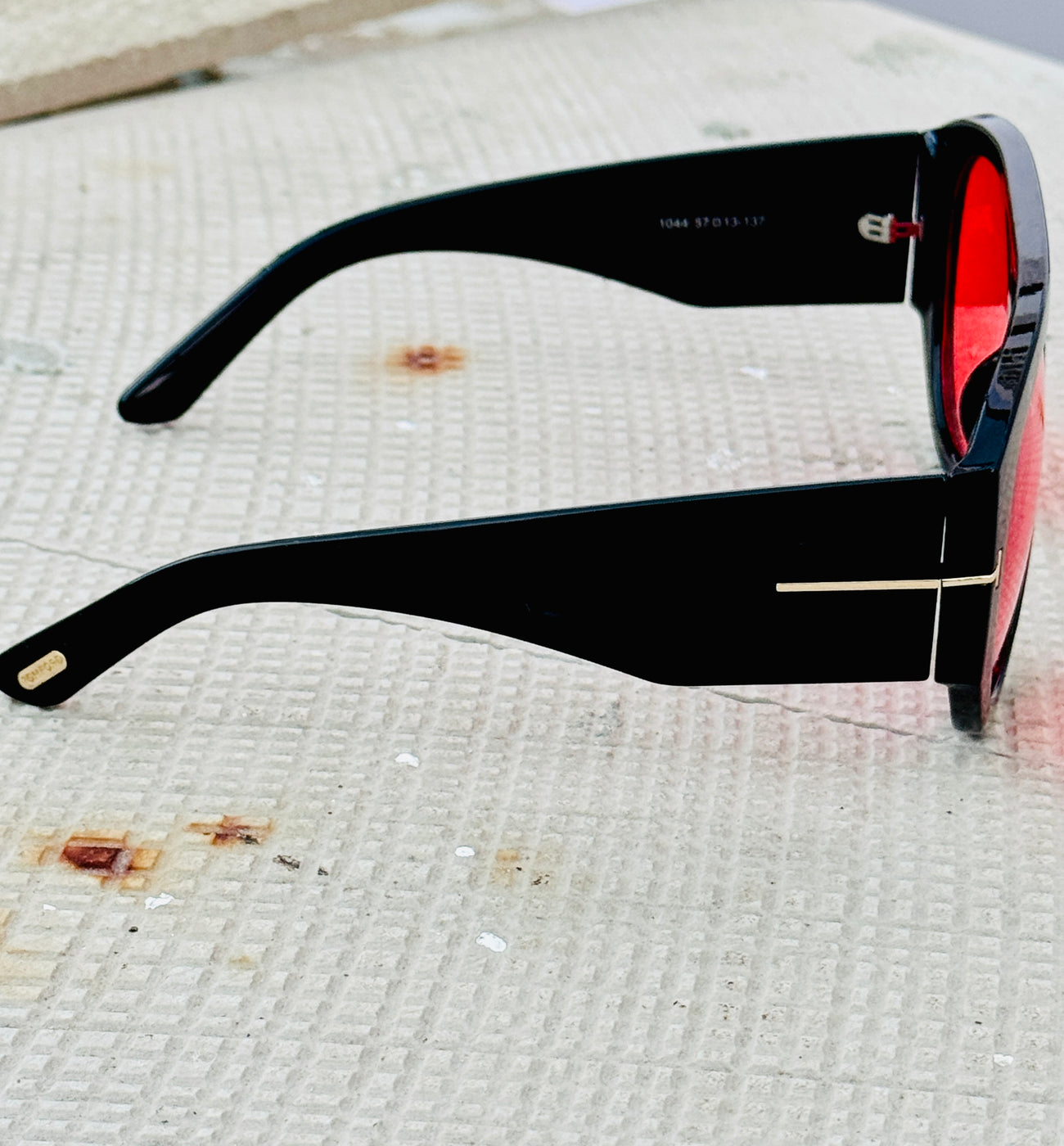 Tom Ford – 1044 - 60 - Black Red – Acetate - Sunglasses – Unisex