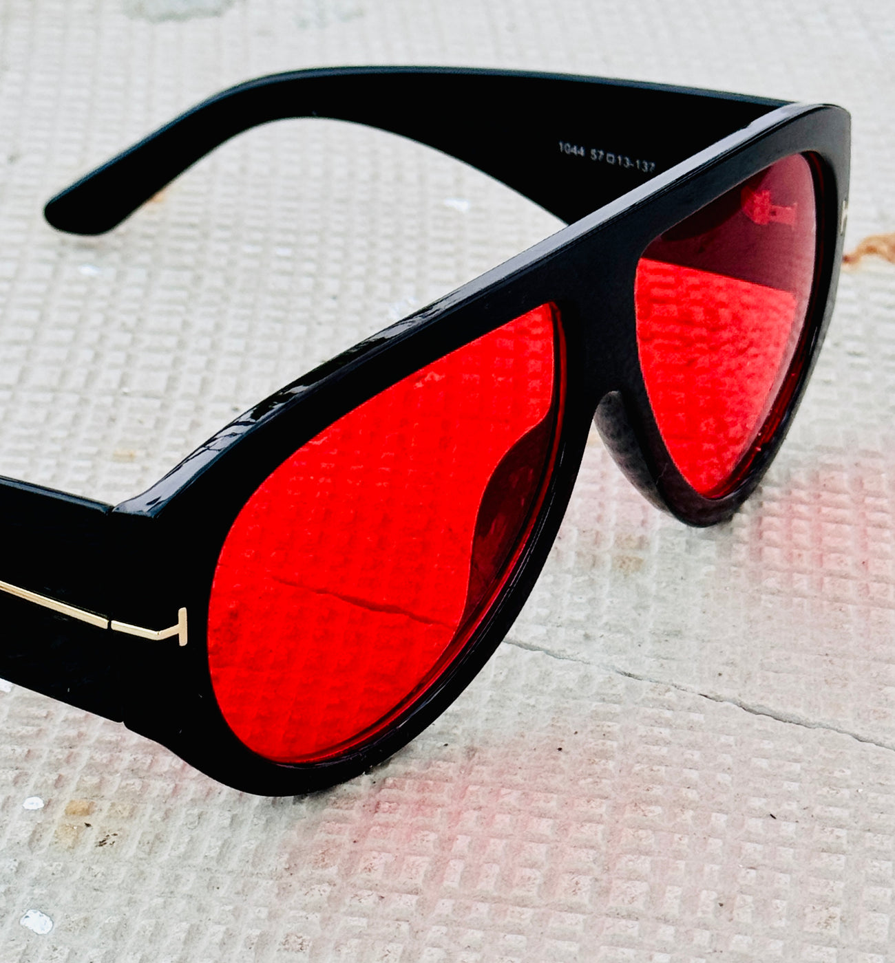Tom Ford – 1044 - 60 - Black Red – Acetate - Sunglasses – Unisex