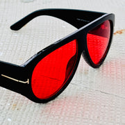 Tom Ford – 1044 - 60 - Black Red – Acetate - Sunglasses – Unisex