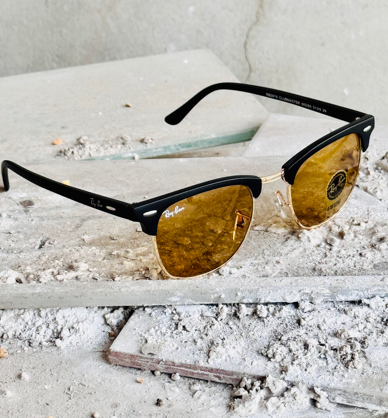 RayBan – 3016 – 51 – Golden Brown –  Metal - Sunglasses – Unisex