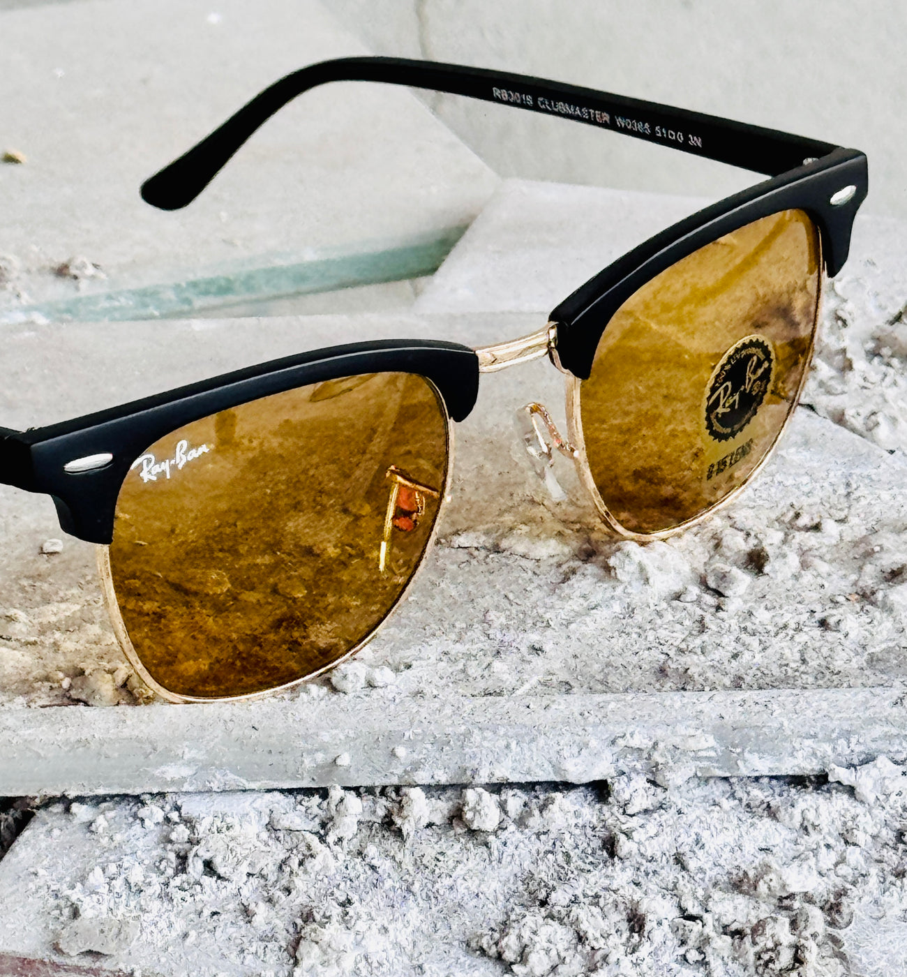 RayBan – 3016 – 51 – Golden Brown –  Metal - Sunglasses – Unisex