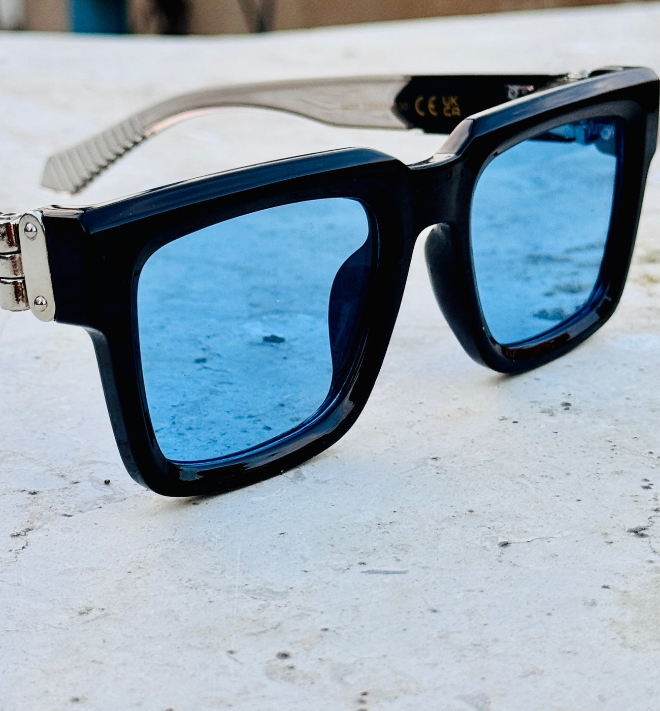 Louis Vuitton – 3490 – 52 – Black Blue – Acetate – Sunglasses – Unisex