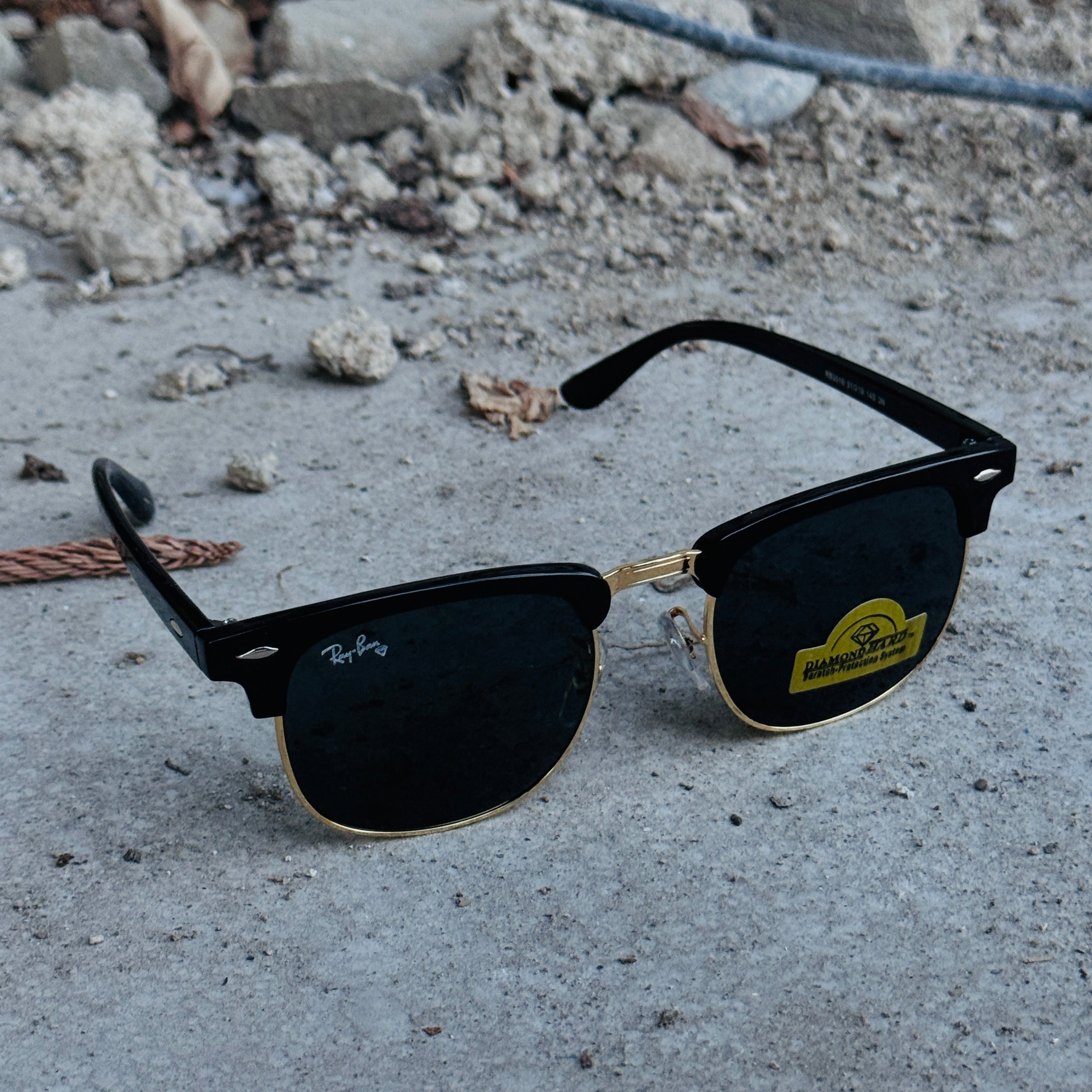 RayBan – 3016 – 51 – Golden Black –  Metal - Sunglasses – Unisex