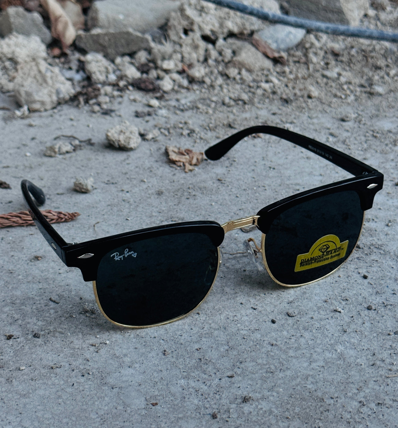 RayBan – 3016 – 51 – Golden Black –  Metal - Sunglasses – Unisex