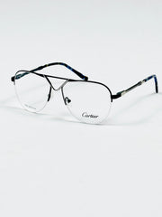 Cartier – 90455 – 54 – Silver Blue –  Metal - Optics – Unisex