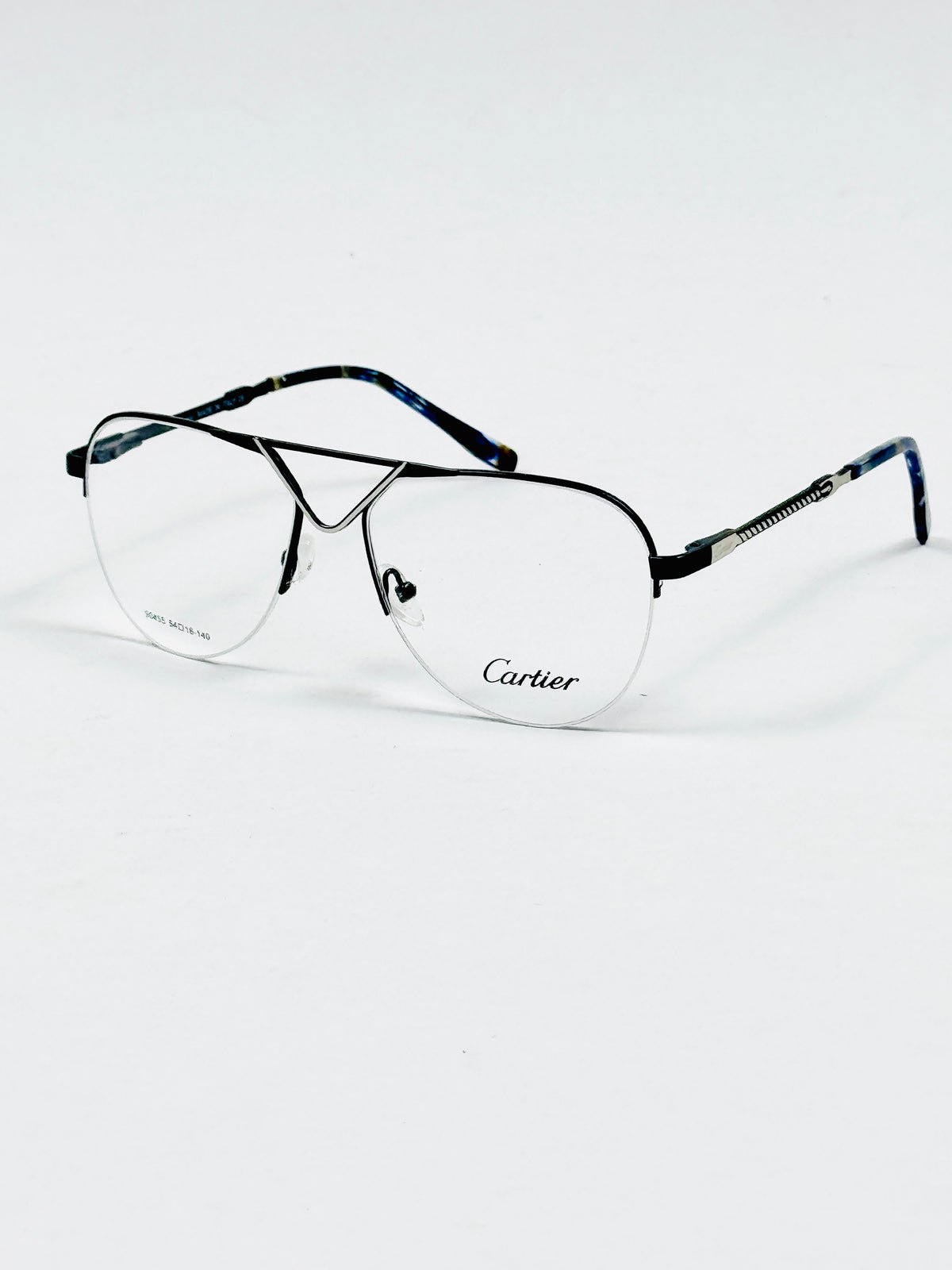 Cartier – 90455 – 54 – Silver Blue –  Metal - Optics – Unisex