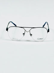 Cartier – 90455 – 54 – Silver Blue –  Metal - Optics – Unisex