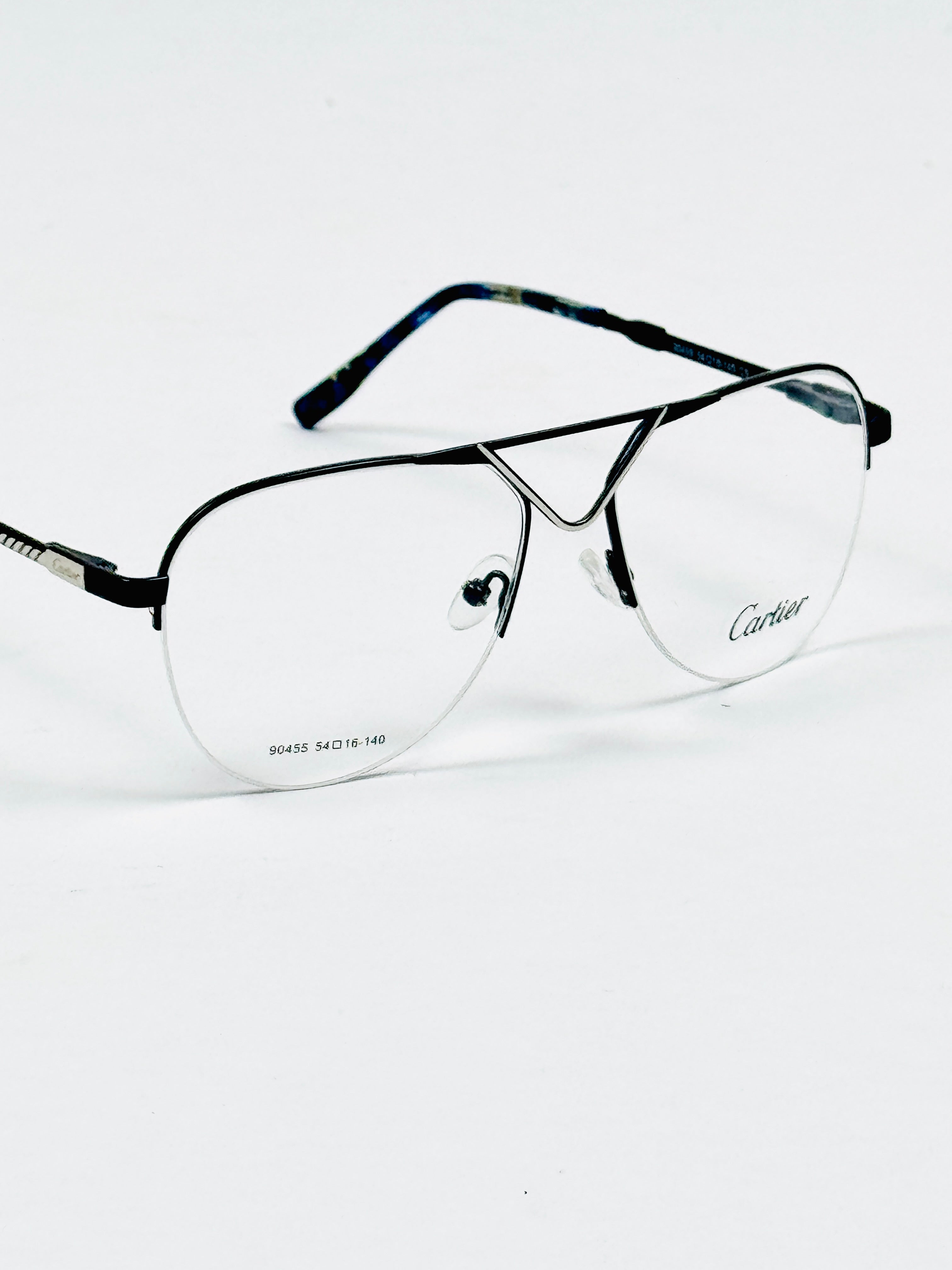 Cartier – 90455 – 54 – Silver Blue –  Metal - Optics – Unisex