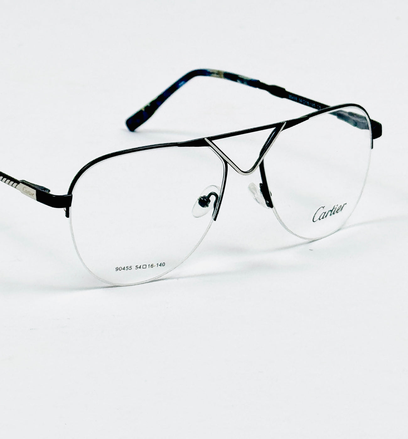 Cartier – 90455 – 54 – Silver Blue –  Metal - Optics – Unisex