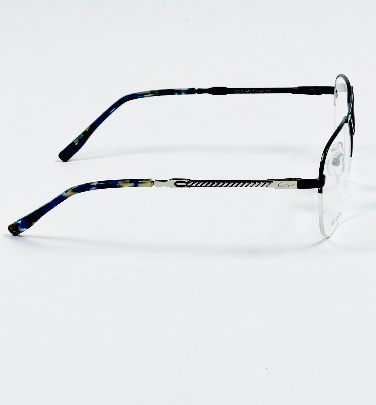 Cartier – 90455 – 54 – Silver Blue –  Metal - Optics – Unisex