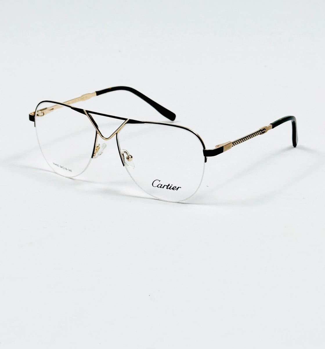 Cartier – 90455 – 54 – Golden Black –  Metal - Optics – Unisex