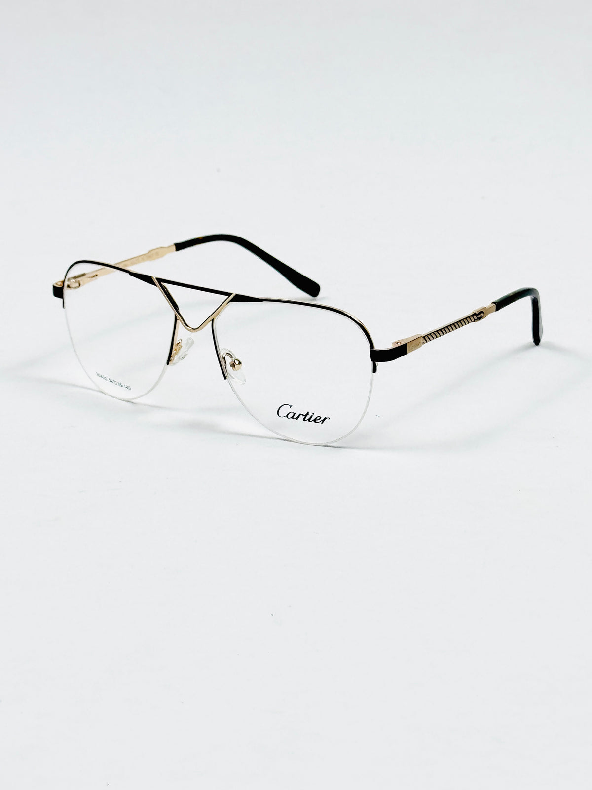 Cartier – 90455 – 54 – Golden Black –  Metal - Optics – Unisex