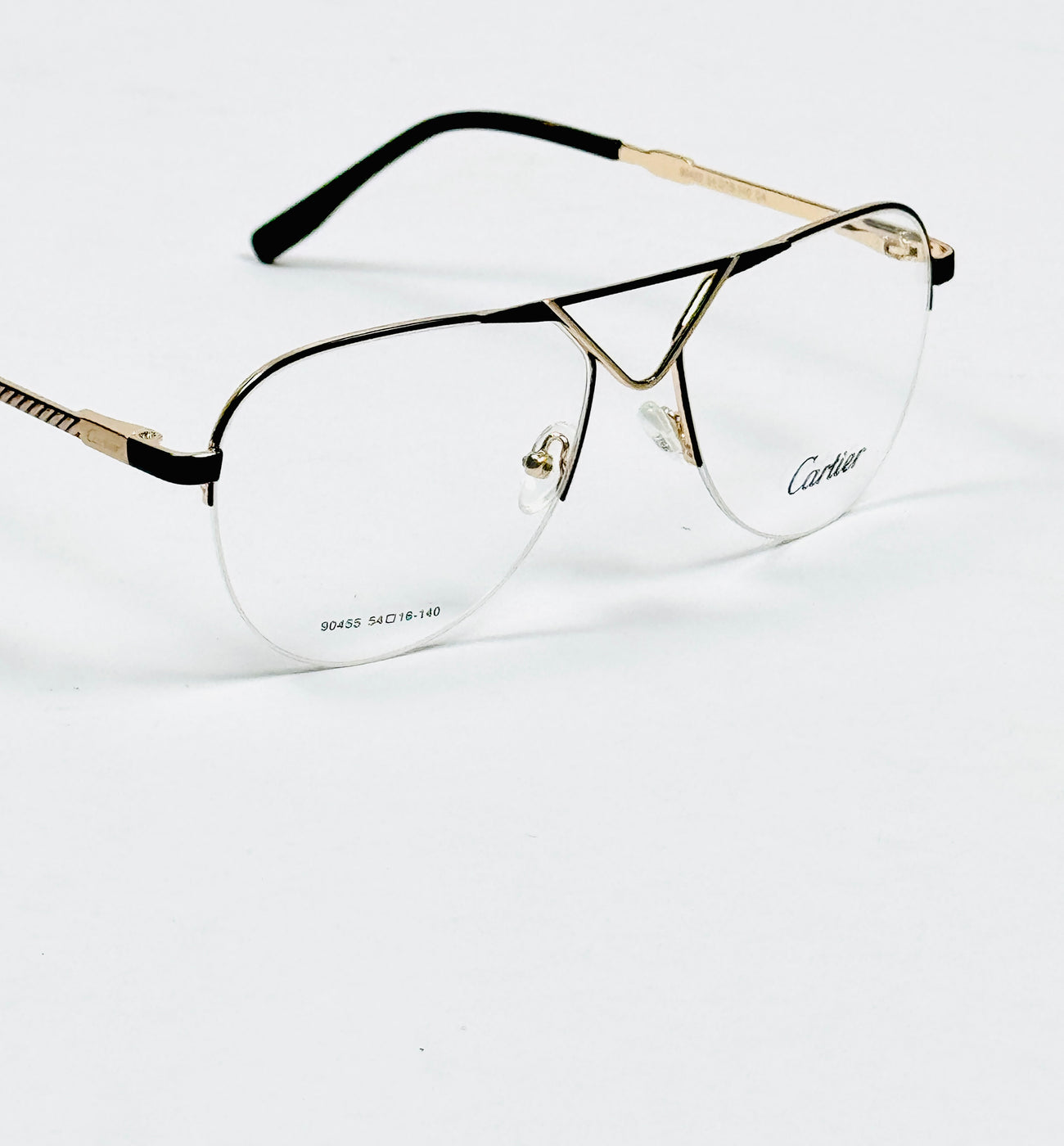 Cartier – 90455 – 54 – Golden Black –  Metal - Optics – Unisex