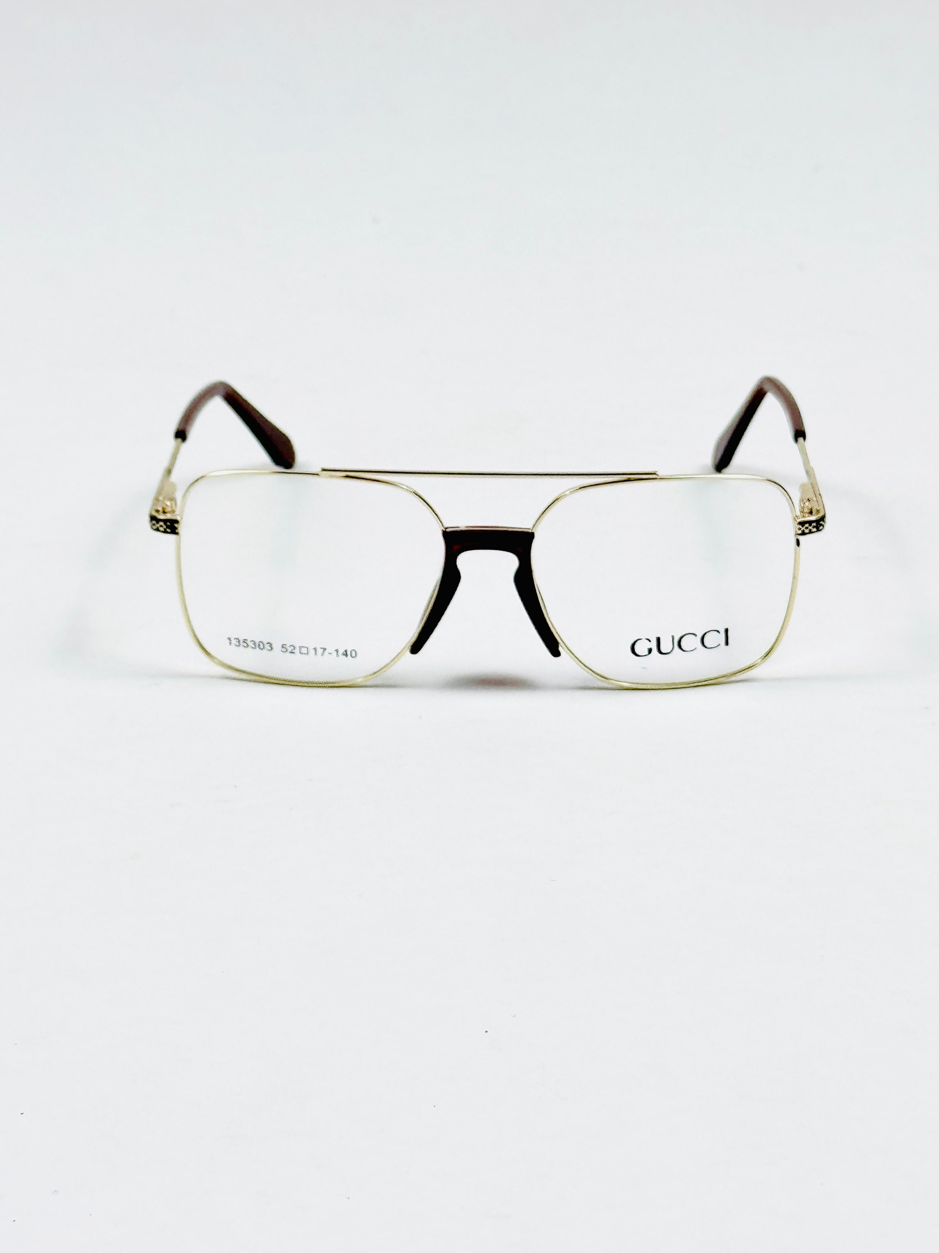 Gucci – 135303 – 52 – Golden –  Metal - Optics – Unisex
