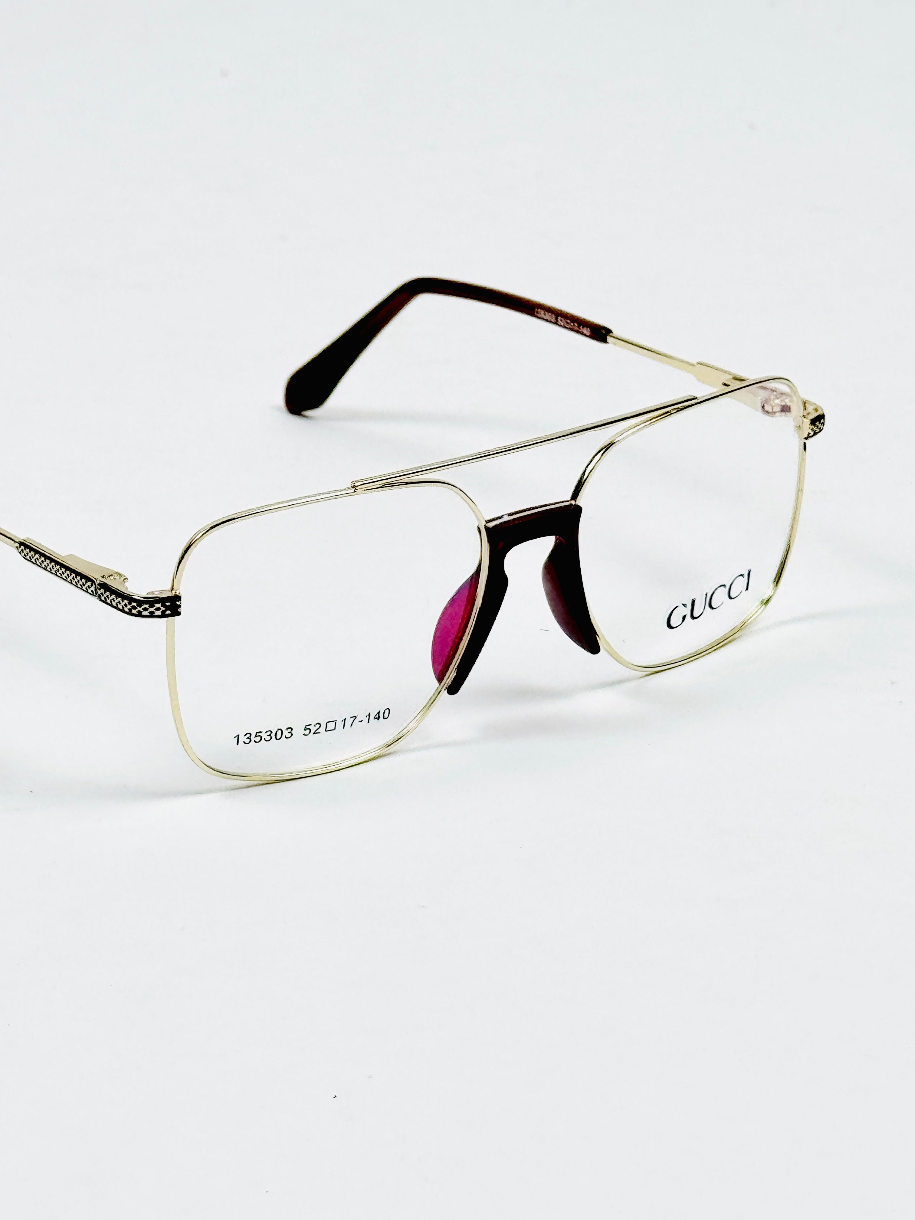 Gucci – 135303 – 52 – Golden –  Metal - Optics – Unisex