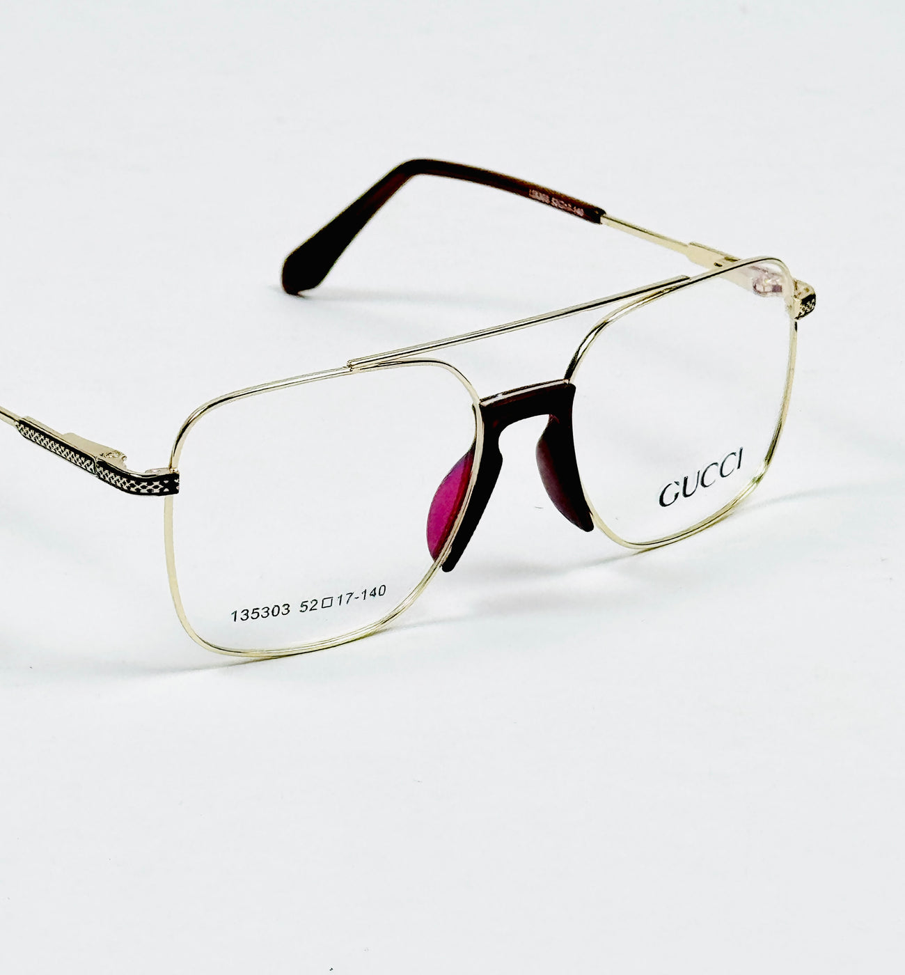 Gucci – 135303 – 52 – Golden –  Metal - Optics – Unisex