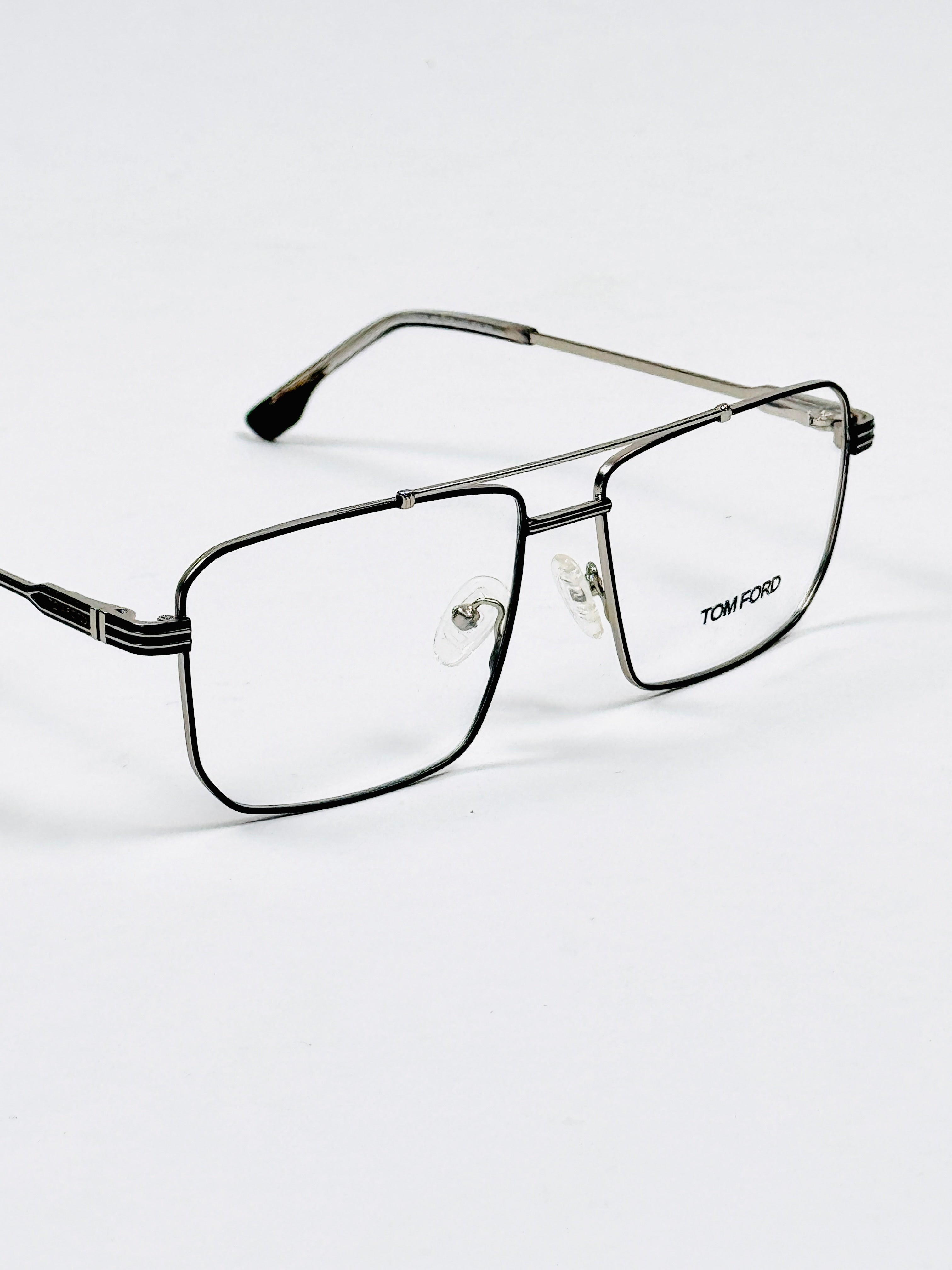 Tom Ford – 6602 – 56 – Silver Black - Metal - Optics – Unisex -