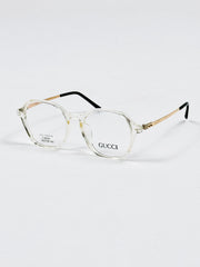 Gucci – 6008 – 52 - Transparent – Metal - Acetate – Optics – Ladies