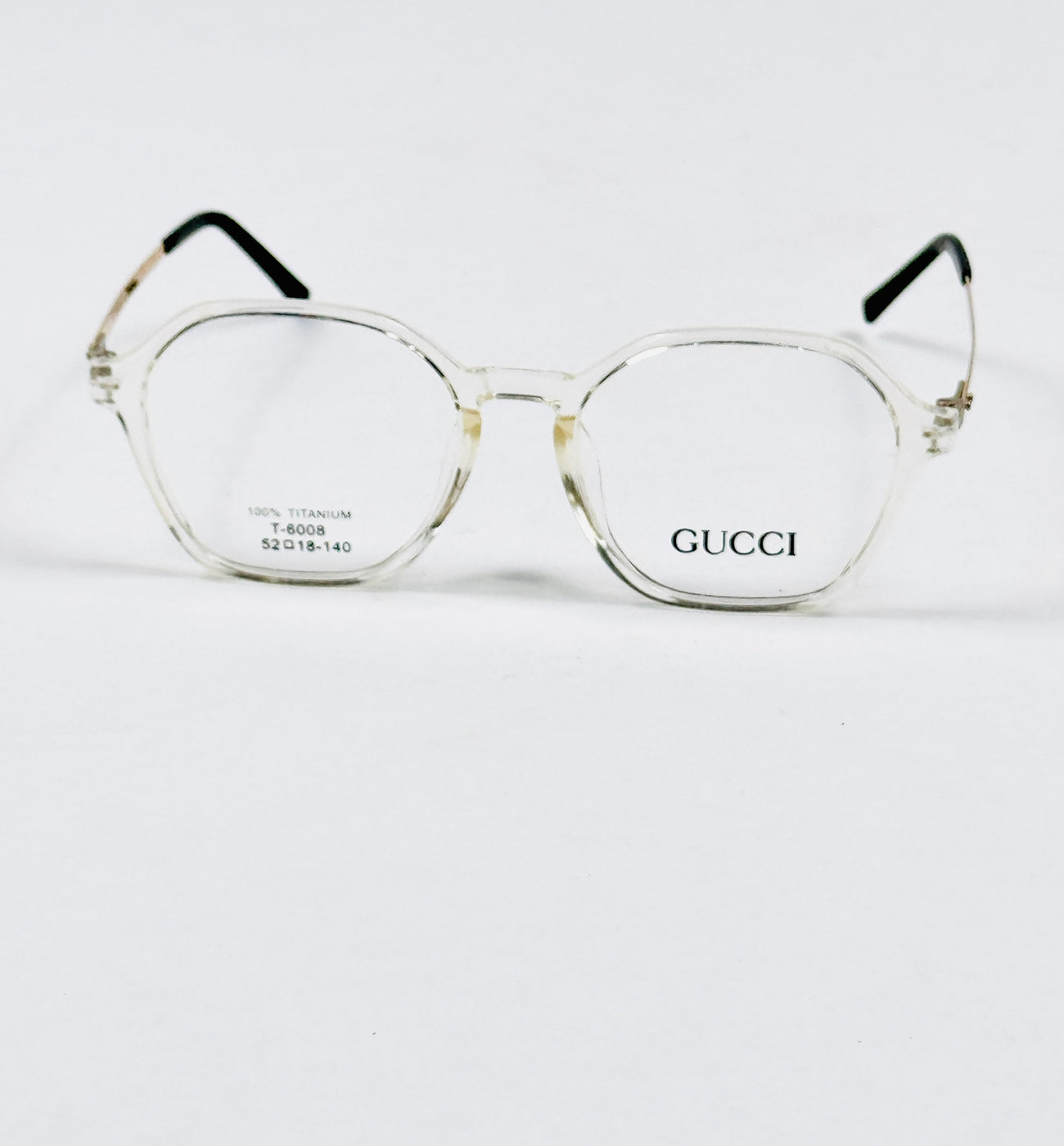 Gucci – 6008 – 52 - Transparent – Metal - Acetate – Optics – Ladies