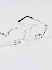 Gucci – 6008 – 52 - Transparent – Metal - Acetate – Optics – Ladies