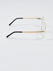 Gucci – 6008 – 52 - Transparent – Metal - Acetate – Optics – Ladies