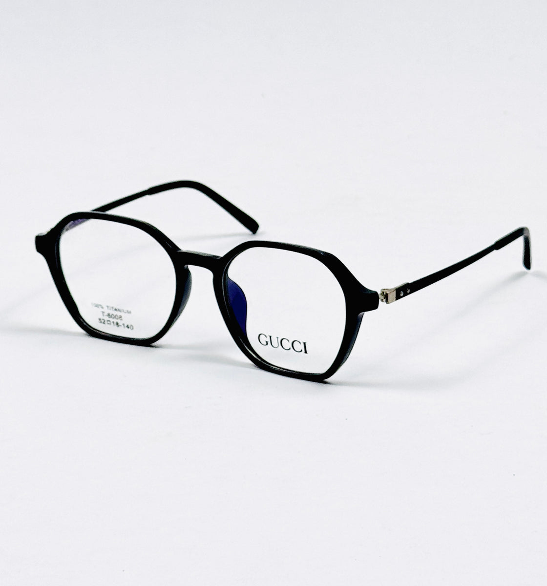 Gucci – 6008 – 52 - Black – Metal - Acetate – Optics – Ladies