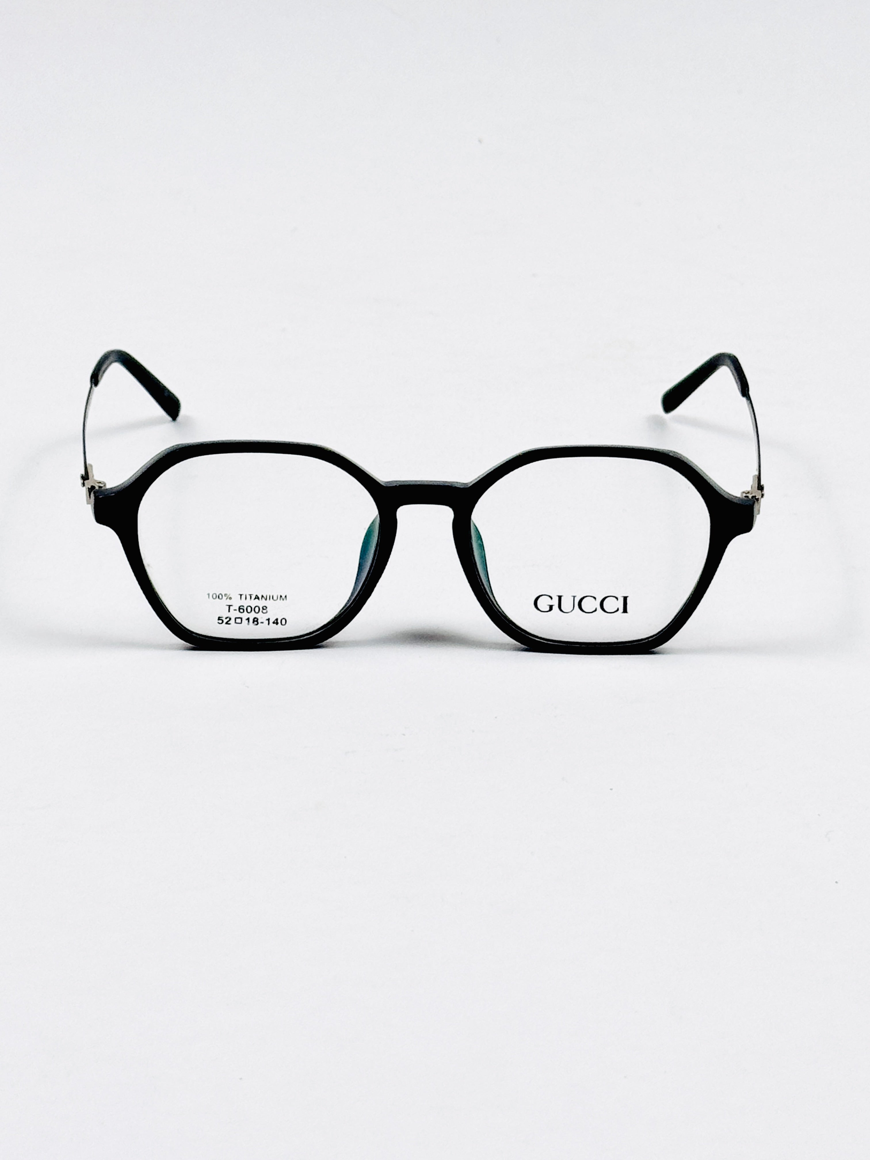 Gucci – 6008 – 52 - Black – Metal - Acetate – Optics – Ladies