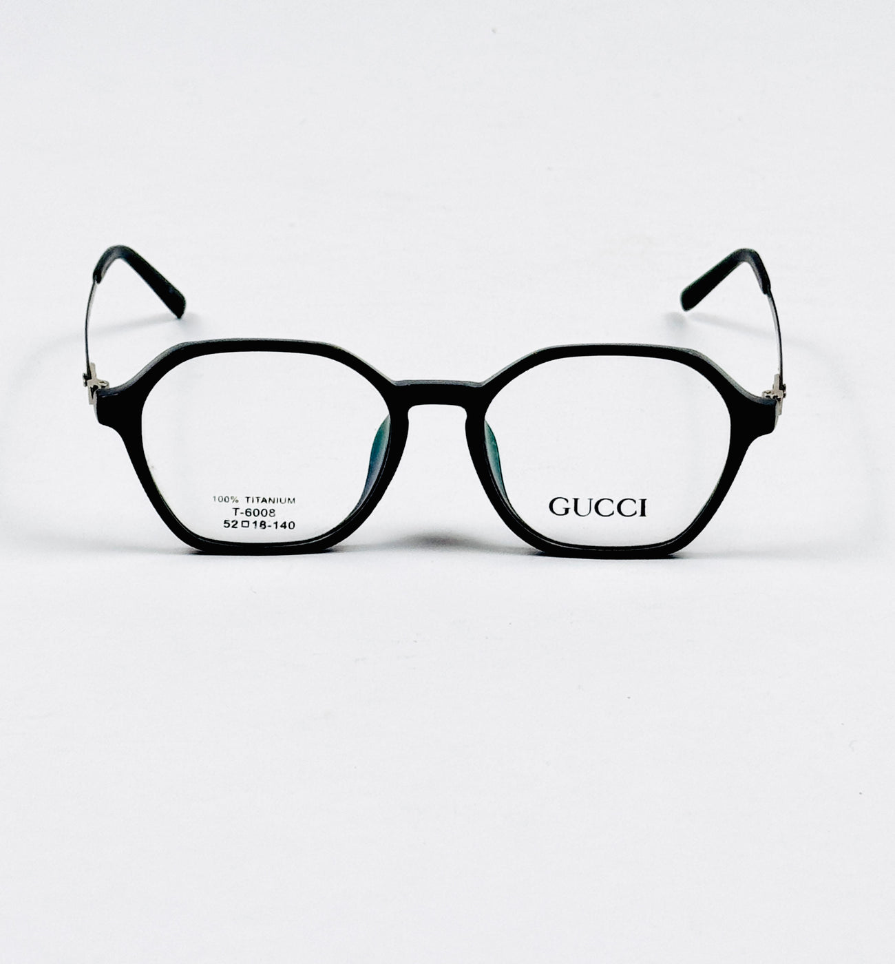 Gucci – 6008 – 52 - Black – Metal - Acetate – Optics – Ladies