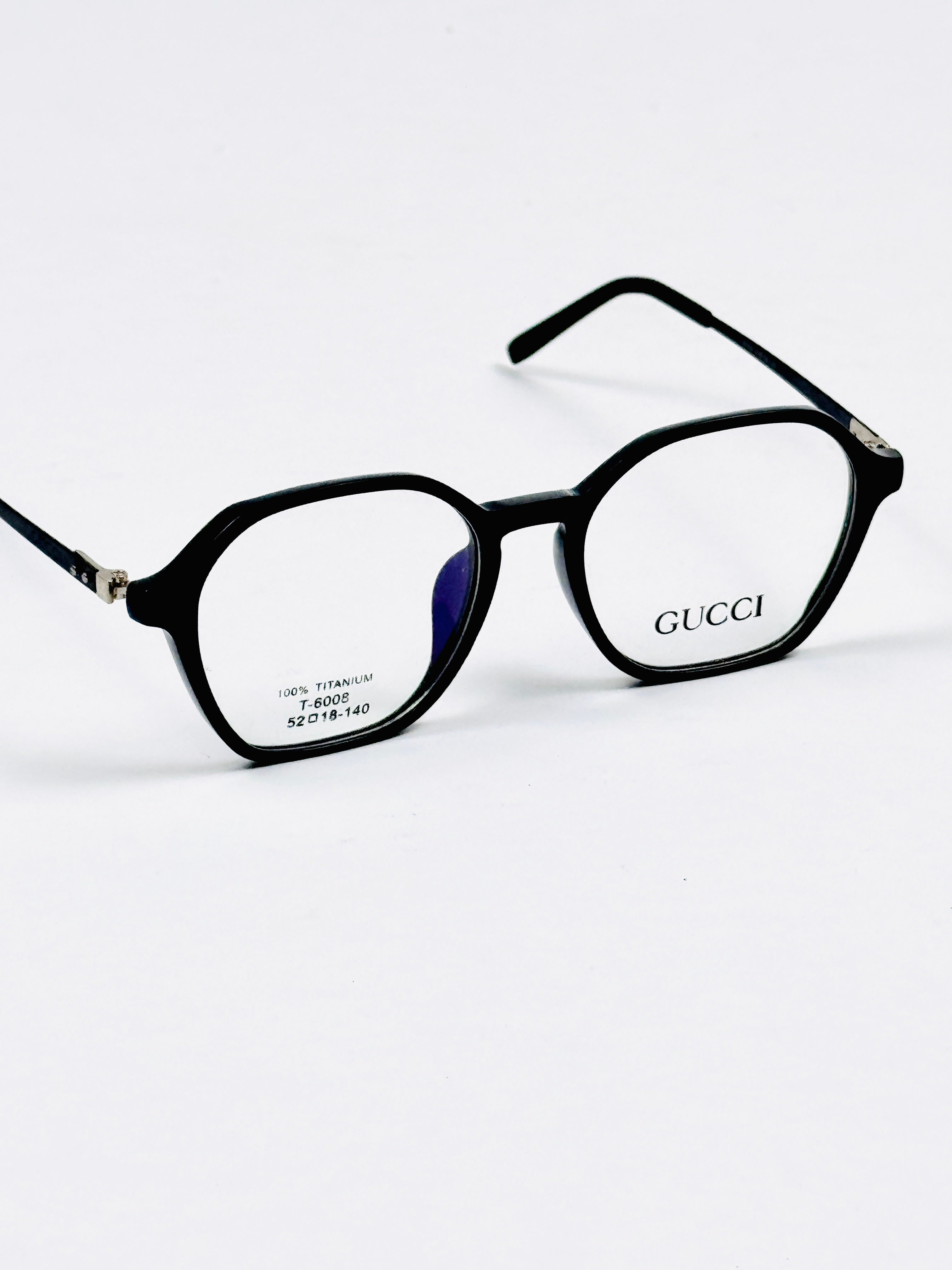 Gucci – 6008 – 52 - Black – Metal - Acetate – Optics – Ladies