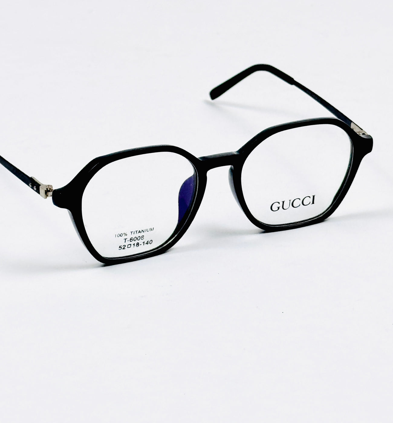 Gucci – 6008 – 52 - Black – Metal - Acetate – Optics – Ladies