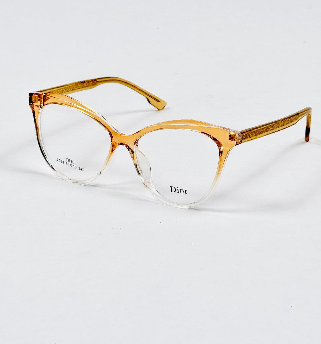 Dior – 913 – 54 – Yellow Transparent –  Acetate - Optics – Ladies