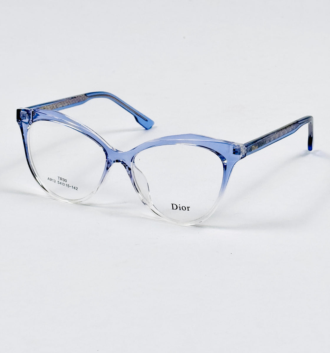 Dior – 913 – 54 – Blue Transparent –  Acetate - Optics – Ladies