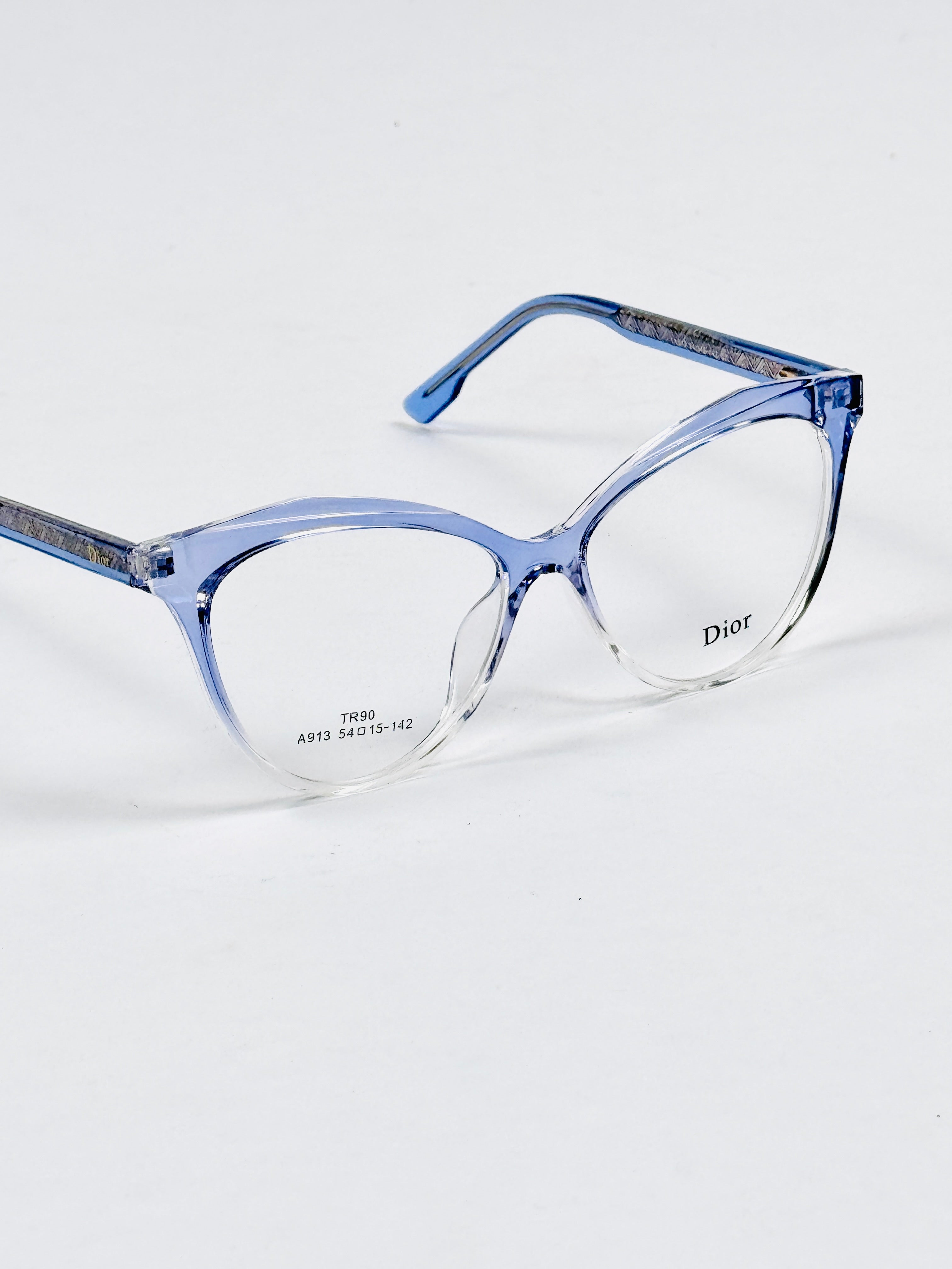 Dior – 913 – 54 – Blue Transparent –  Acetate - Optics – Ladies
