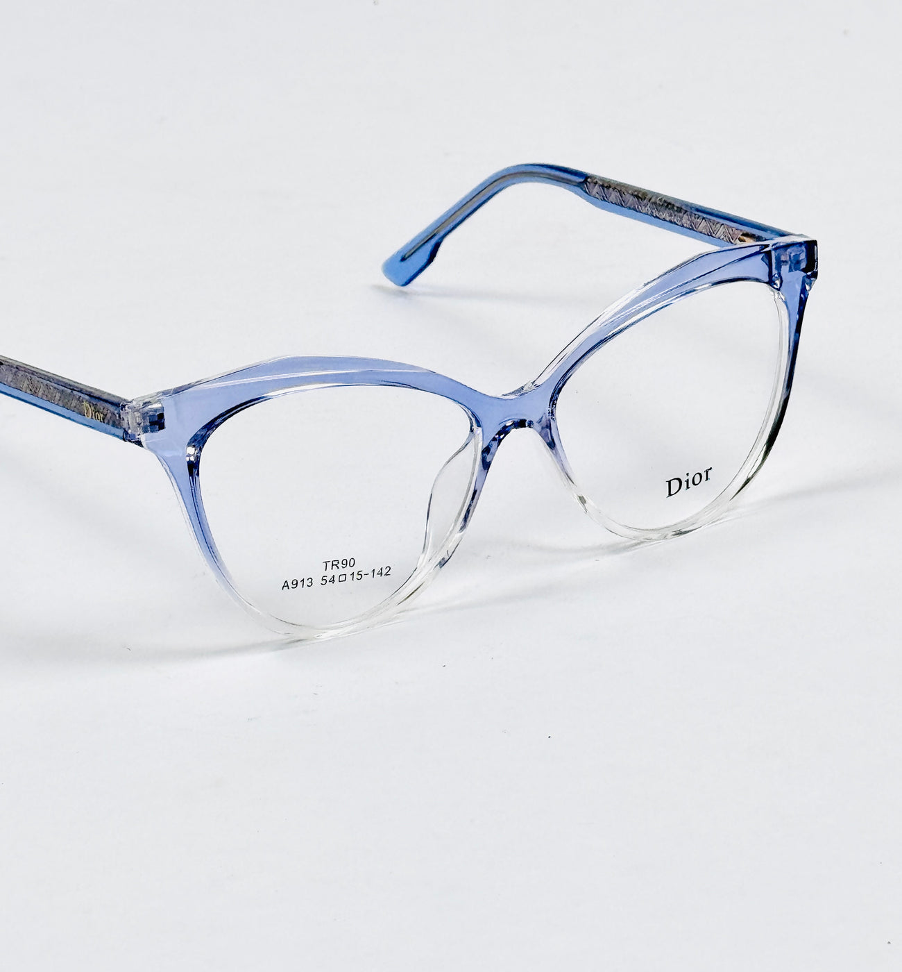 Dior – 913 – 54 – Blue Transparent –  Acetate - Optics – Ladies