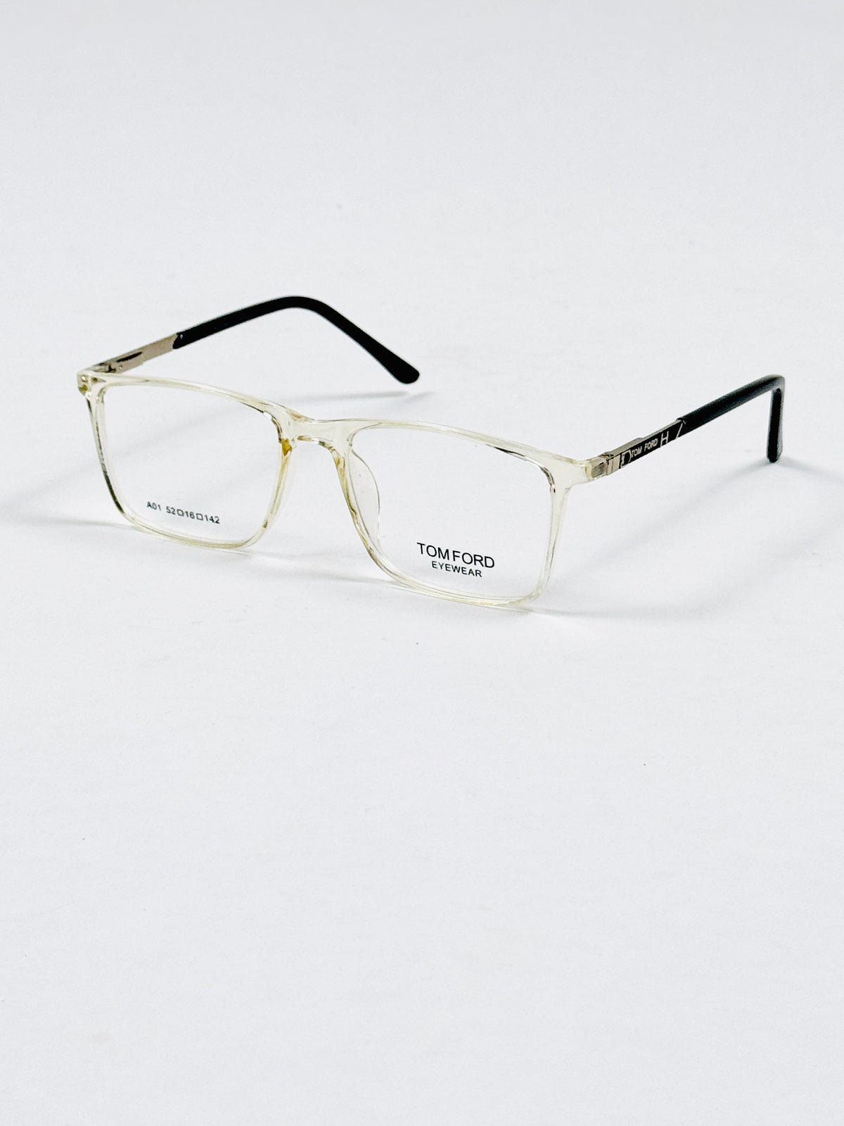 Tom Ford – A01 – 52 – Black Transparent –  Acetate - Optics – Unisex