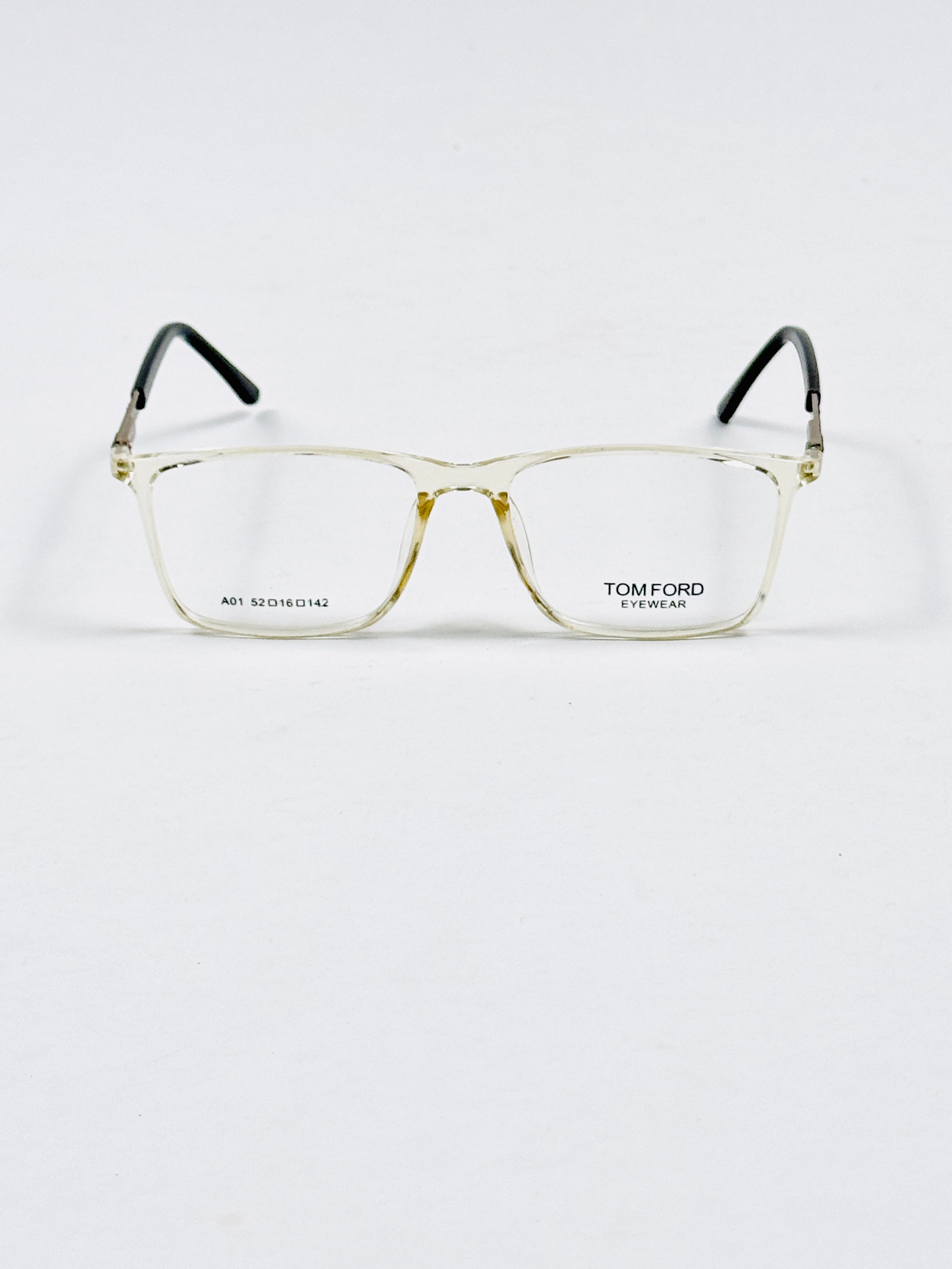 Tom Ford – A01 – 52 – Black Transparent –  Acetate - Optics – Unisex