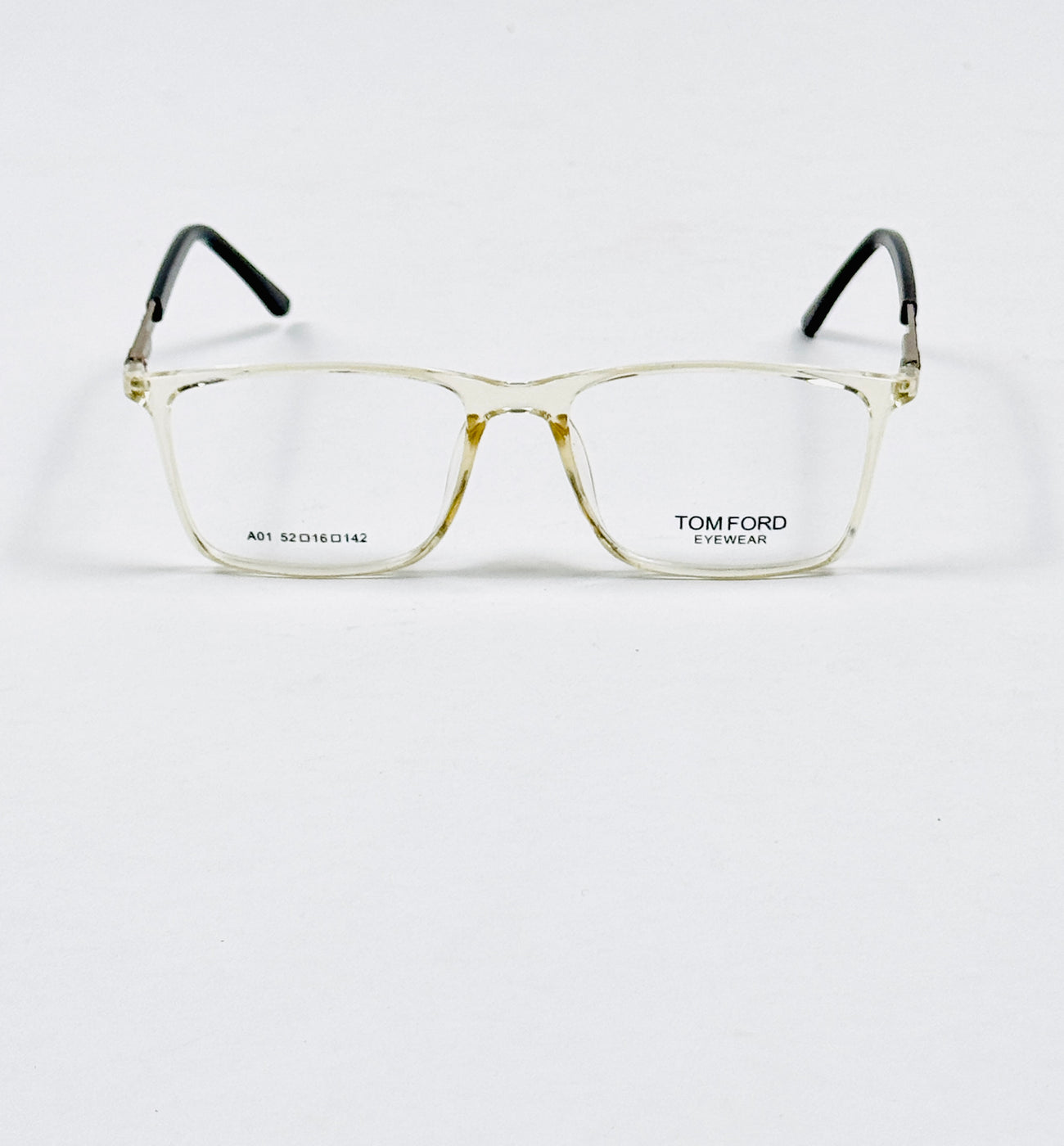 Tom Ford – A01 – 52 – Black Transparent –  Acetate - Optics – Unisex