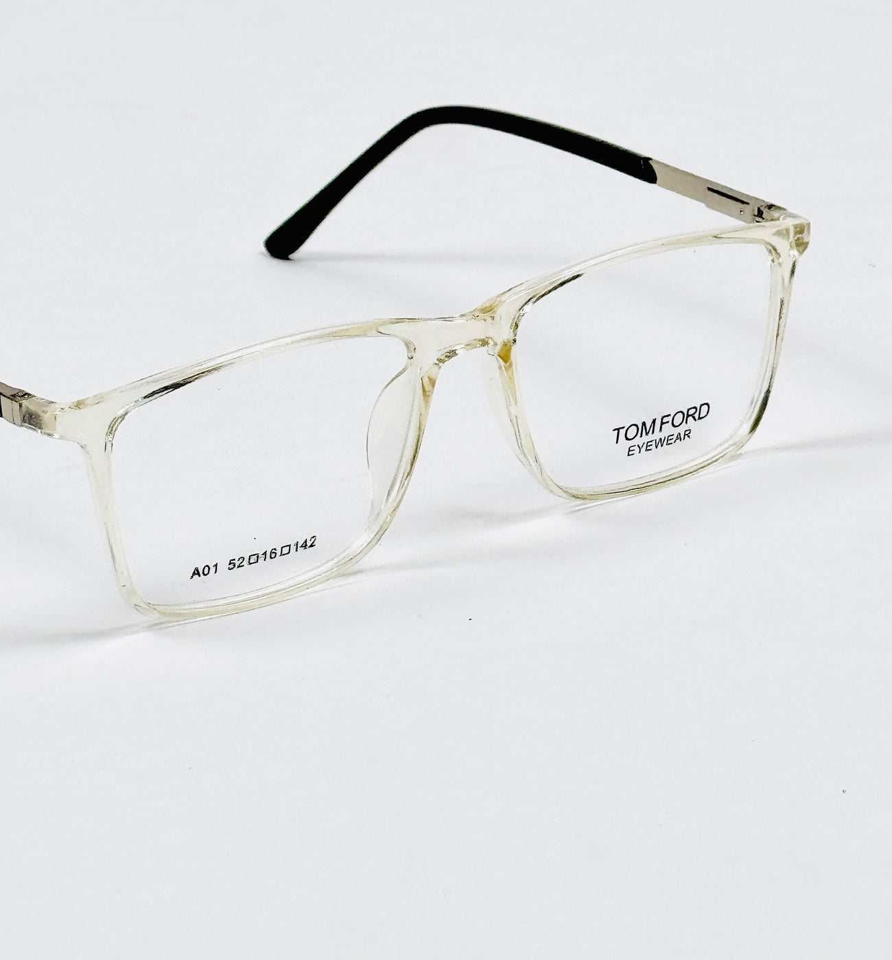 Tom Ford – A01 – 52 – Black Transparent –  Acetate - Optics – Unisex