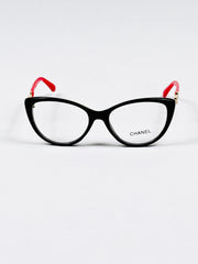 Chanel – 888 – 53 – Red Black –  Acetate - Optics – Ladies
