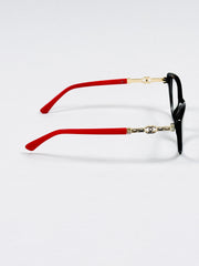 Chanel – 888 – 53 – Red Black –  Acetate - Optics – Ladies