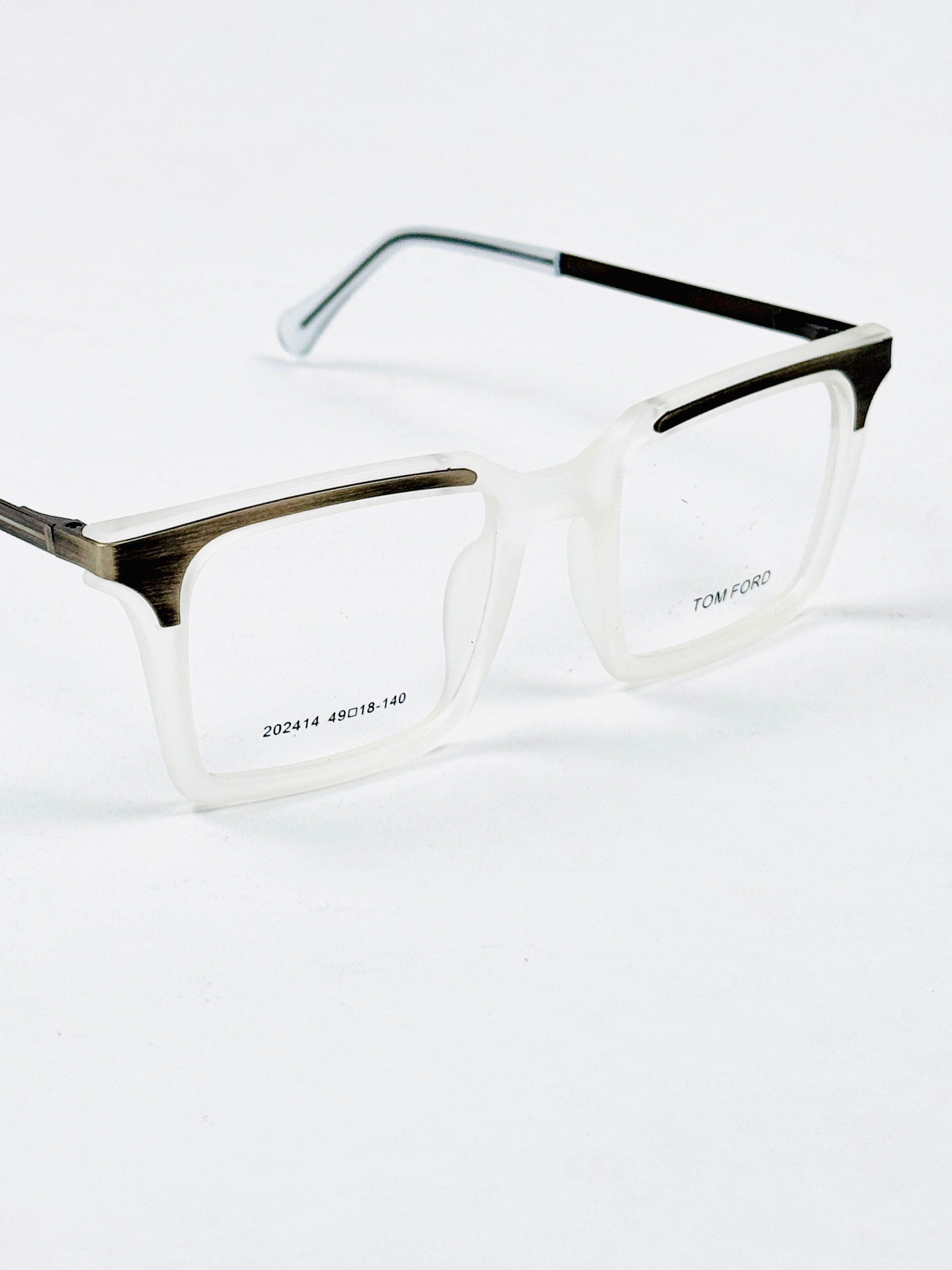 Tom Ford – 202414 – 49 - White – Metal - Acetate  – Optics - Unisex