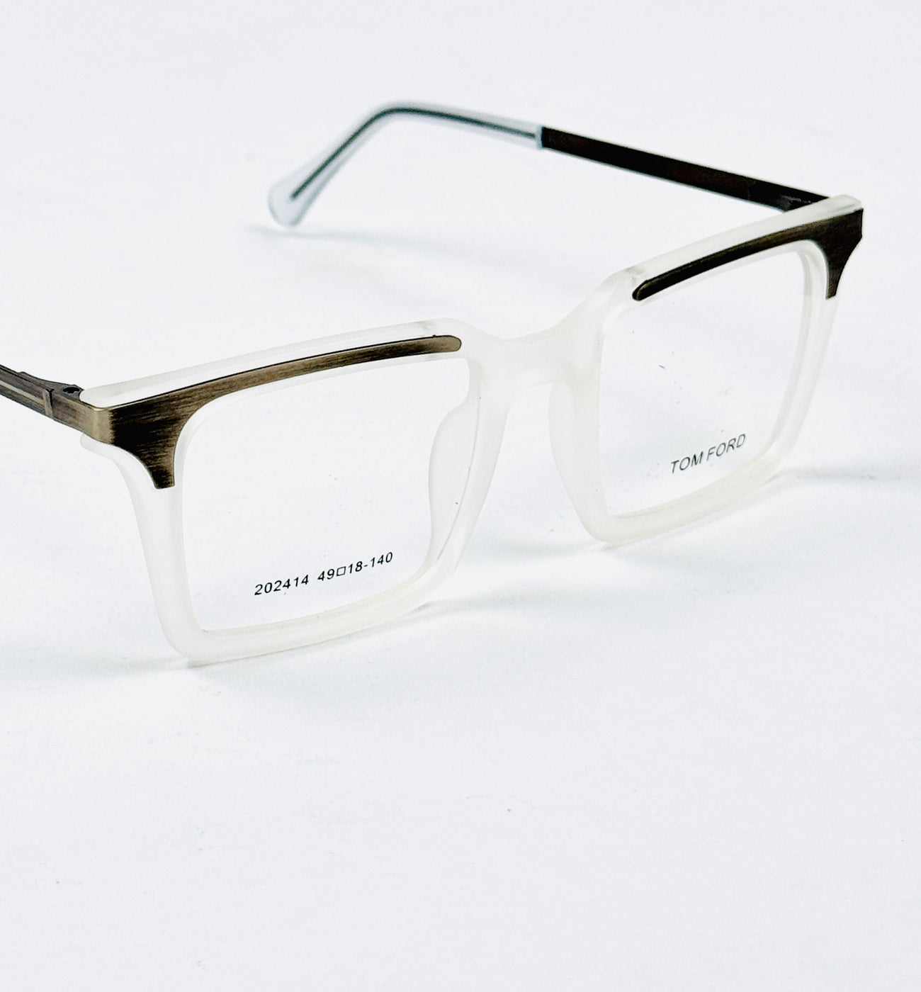 Tom Ford – 202414 – 49 - White – Metal - Acetate  – Optics - Unisex