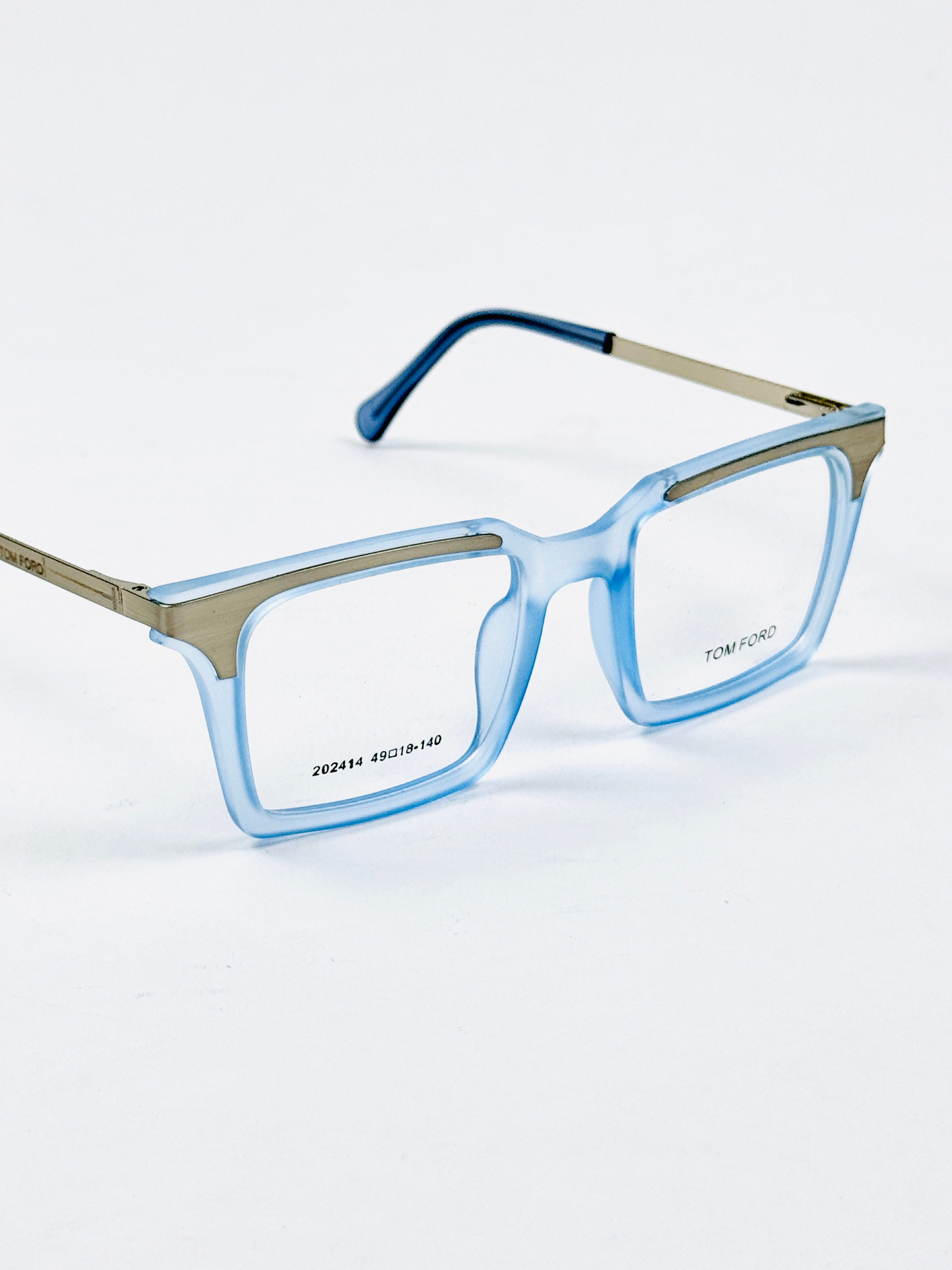 Tom Ford – 202414 – 49 - Translucent Blue – Metal - Acetate  – Optics - Unisex