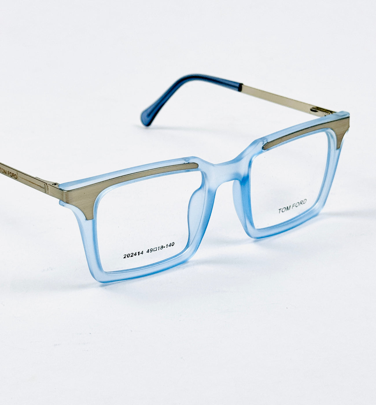 Tom Ford – 202414 – 49 - Translucent Blue – Metal - Acetate  – Optics - Unisex