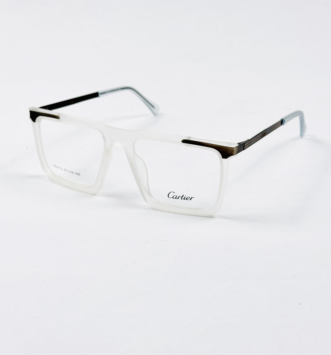 Cartier – 202412 – 51 - Transparent White – Metal - Acetate  – Optics - Unisex