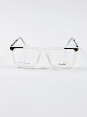 Cartier – 202412 – 51 - Transparent White – Metal - Acetate  – Optics - Unisex