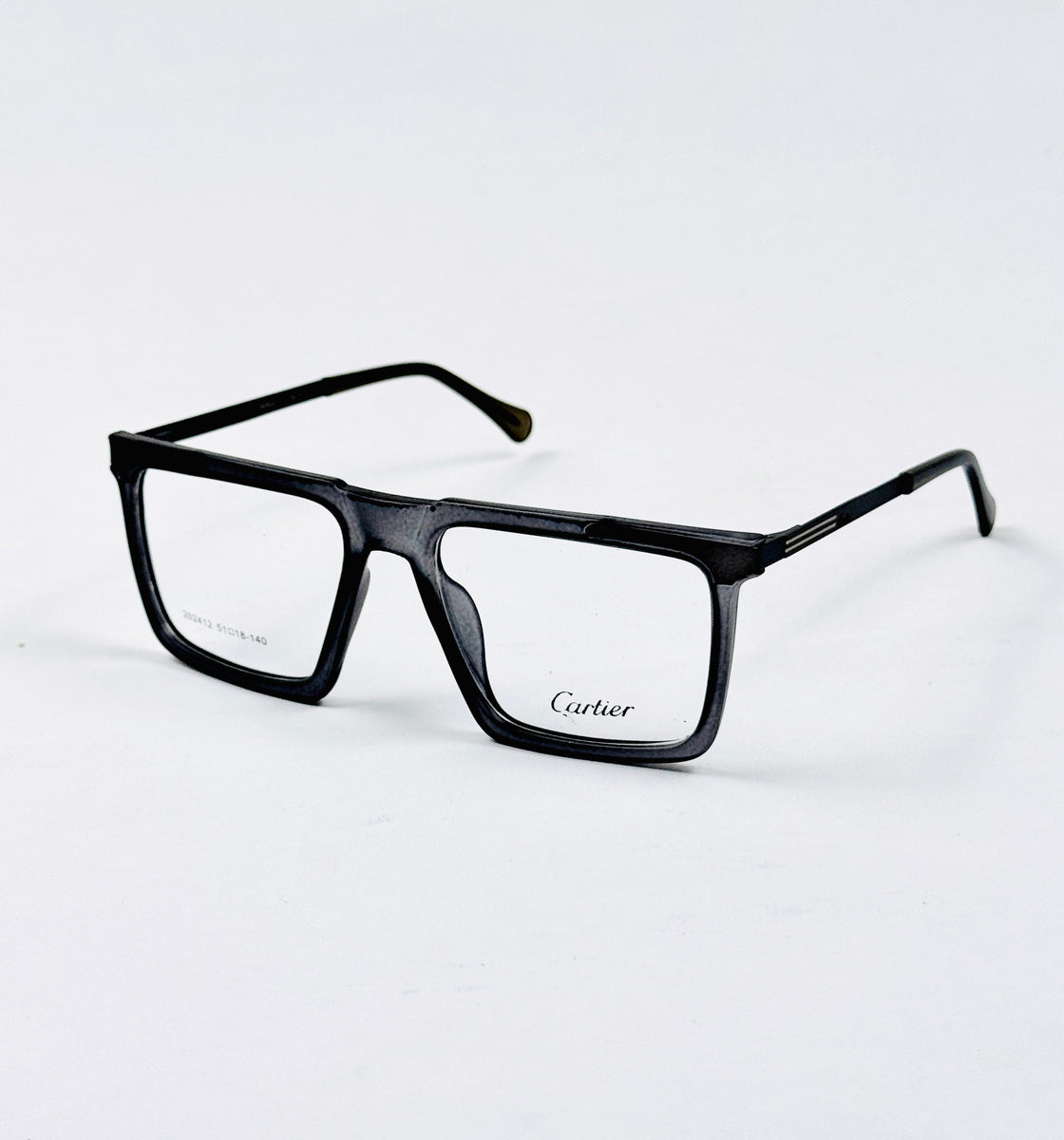 Cartier – 202412 – 51 - Translucent Grey – Metal - Acetate  – Optics - Unisex