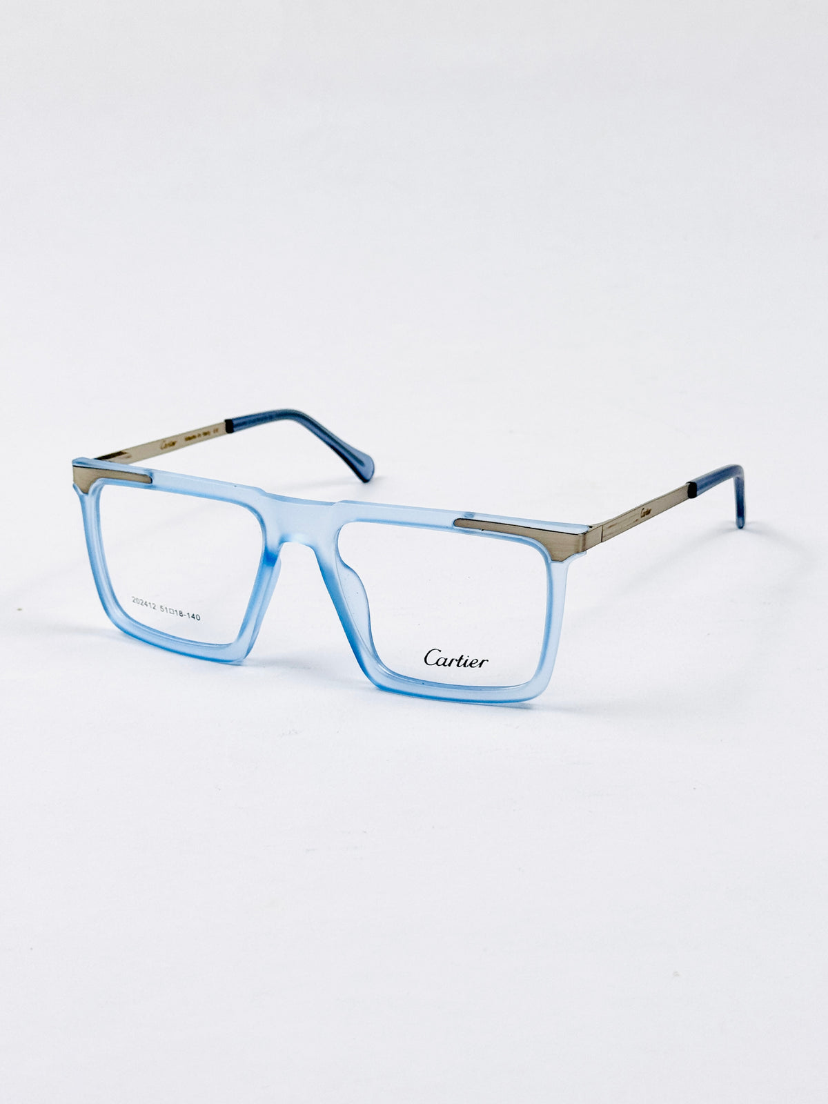 Cartier – 202412 – 51 - Translucent Blue – Metal - Acetate  – Optics - Unisex